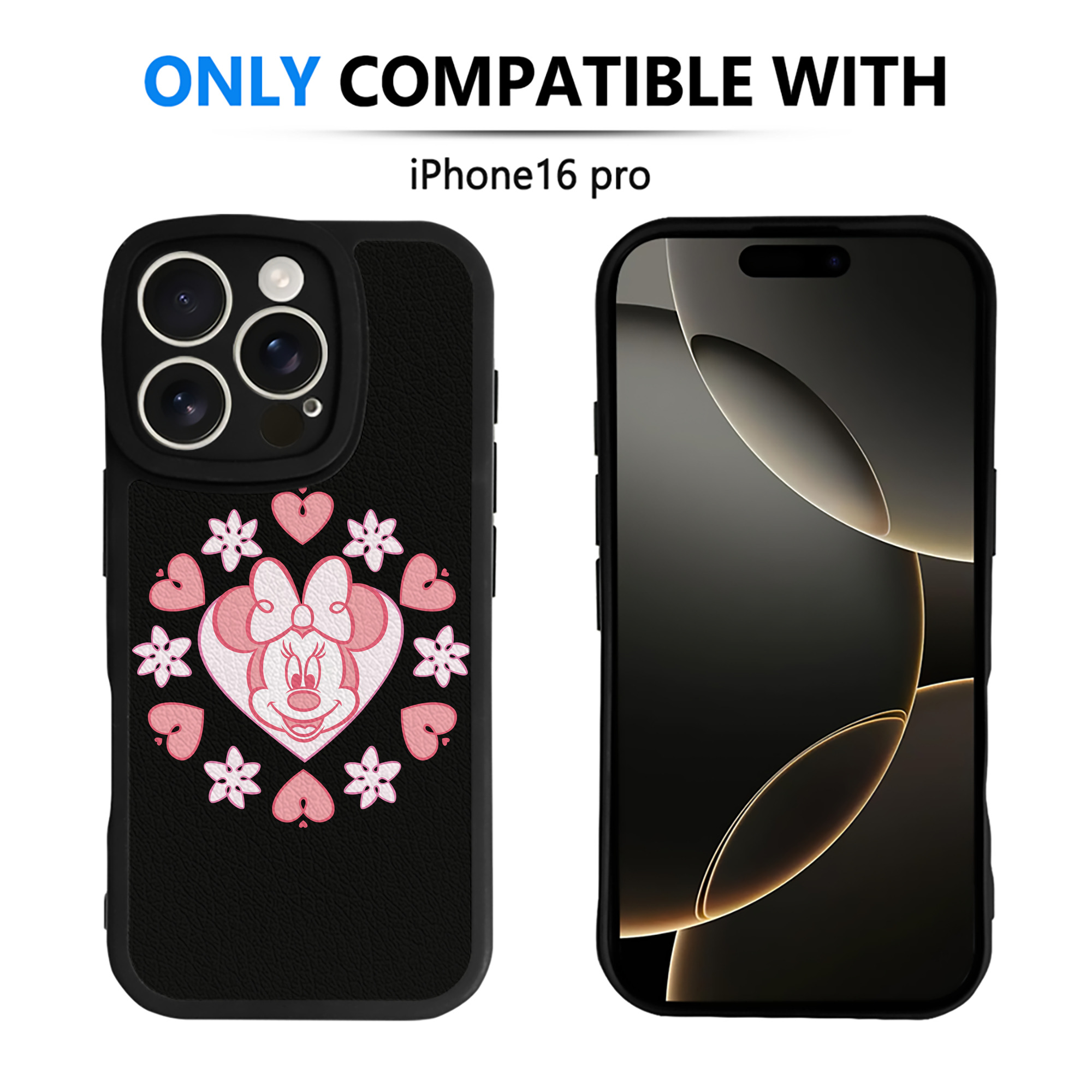 （画像用） ミッキーマウス Mickey Mouse 【iPhone 16シリーズ対応】シリコンスマホケース（レザー調） 材質：シリコン
